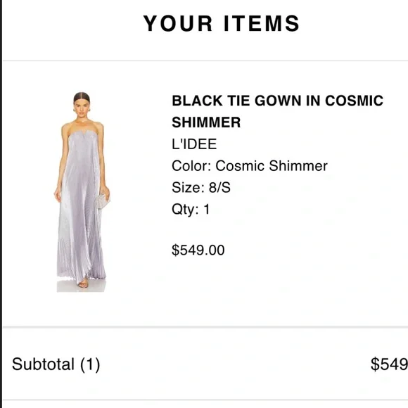 L’idee Black Tie Gown Cosmic Shimmer - Picture 4 of 4